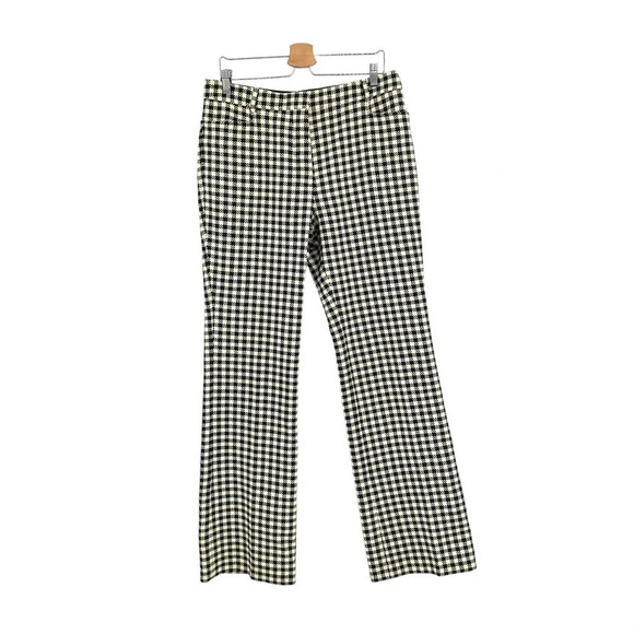 Victoria Beckham Plaid Check Gingham‎ Houndstooth Pants Trousers Size US 10 - Picture 1 of 12